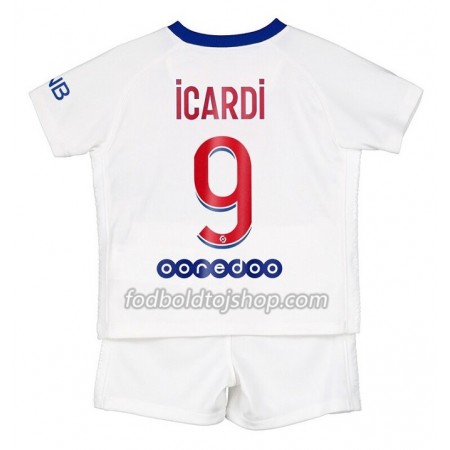 Paris Saint-Germain Mauro Icardi 9 Børn Udebane Fodboldsæt 2020-21 S/S (+ Korte bukser)